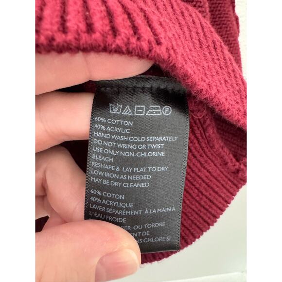 Urban Outfitters Burgundy Maroon Cable Knit‎ Mock Turtleneck Sweater Size Small - Picture 4 of 5